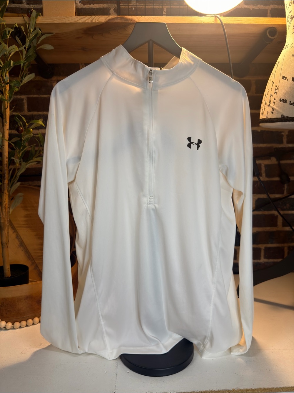 Under Armour White Women's Half-Zip Performance Top